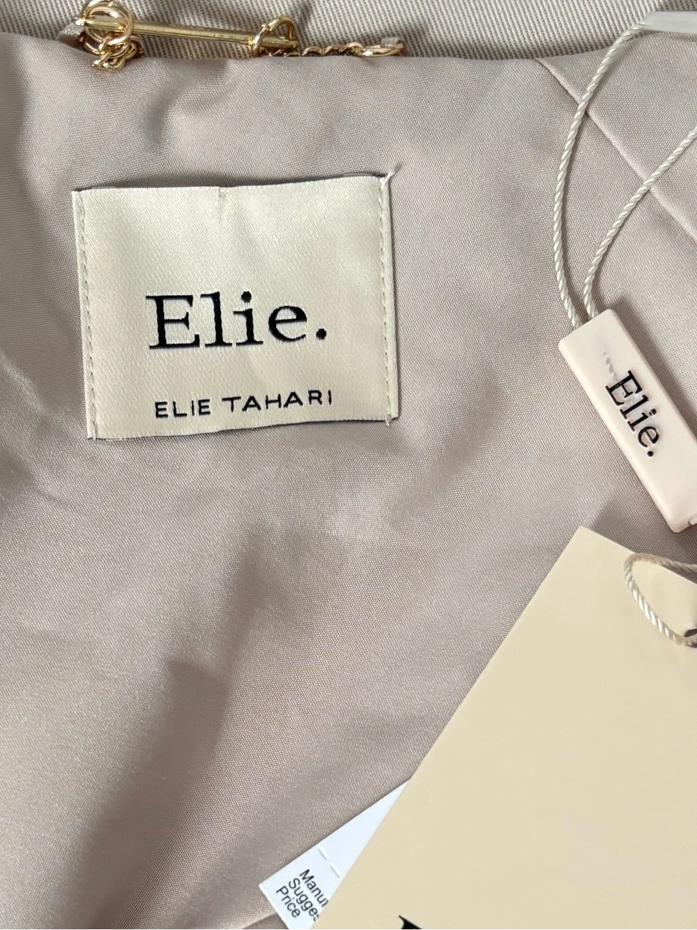 Elie Tahari Open Front Trench Coat With Clasp - Picture 4 of 9